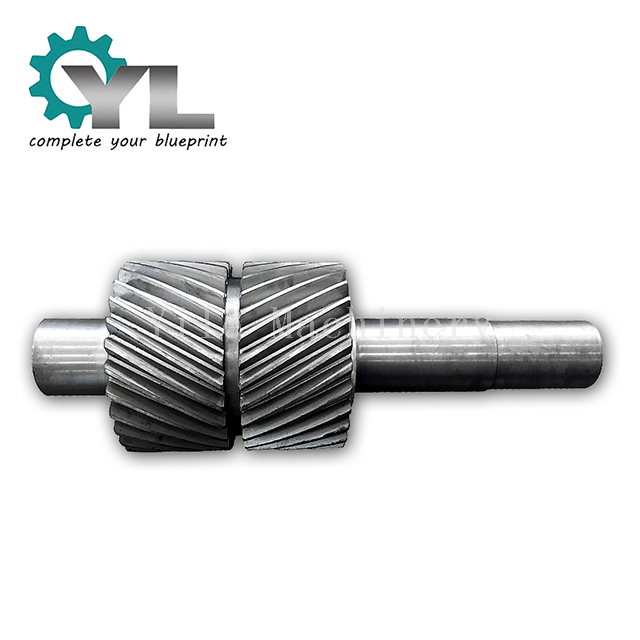 Forged Axle Double Helical Pinion With Small Space Transition 