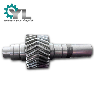 Forged Steel Herringbone Gear Shaft With No Teeth Transition