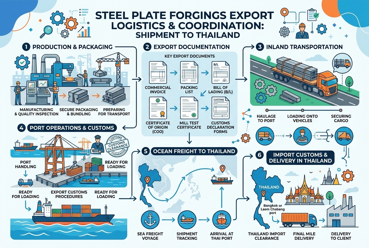 Heavy Steel Plate Forging for Thailand