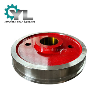 Cast Steel Assembly with Forging Steel Axle Transport Wheel