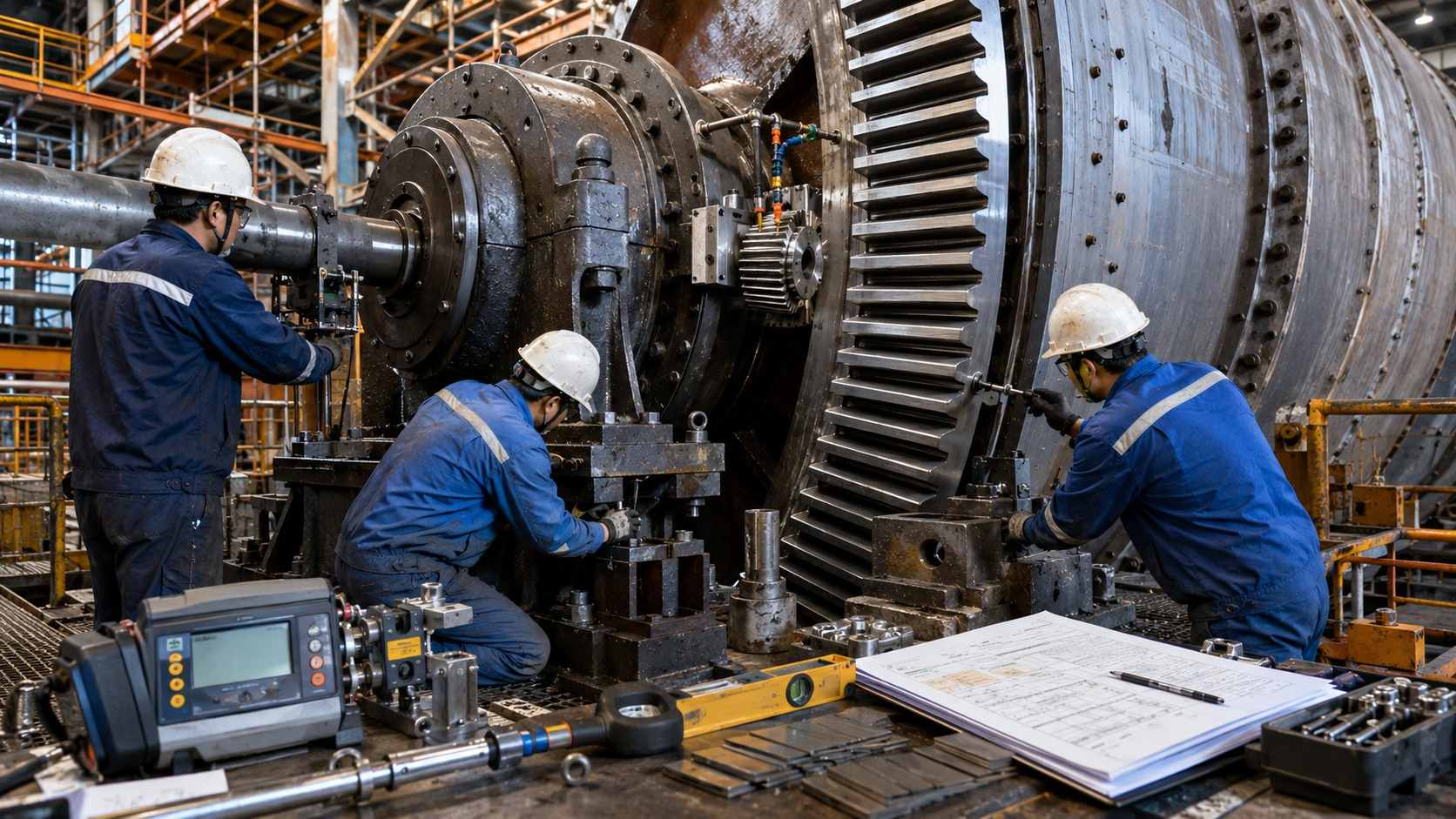 Girth Gear & Pinion Alignment Guide for Rotary Kilns and Ball Mills