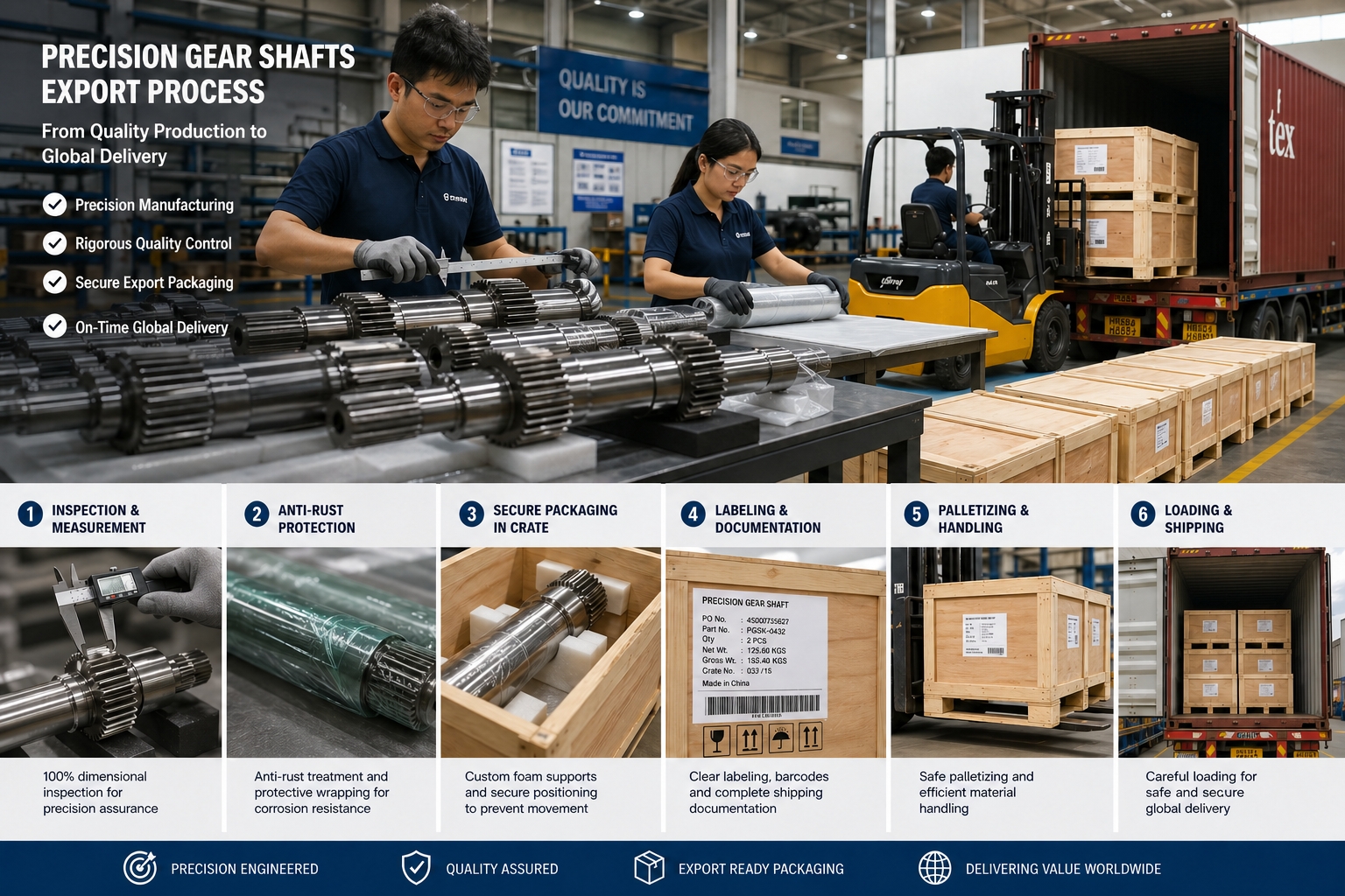 Supplying EN24 Forging Steel Gear Shafts to a Leading Bulgarian Company